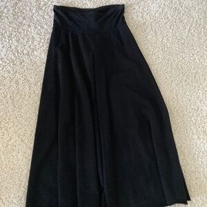 Karen Kane Black Pull On Wide Leg Crop Pant Size Small